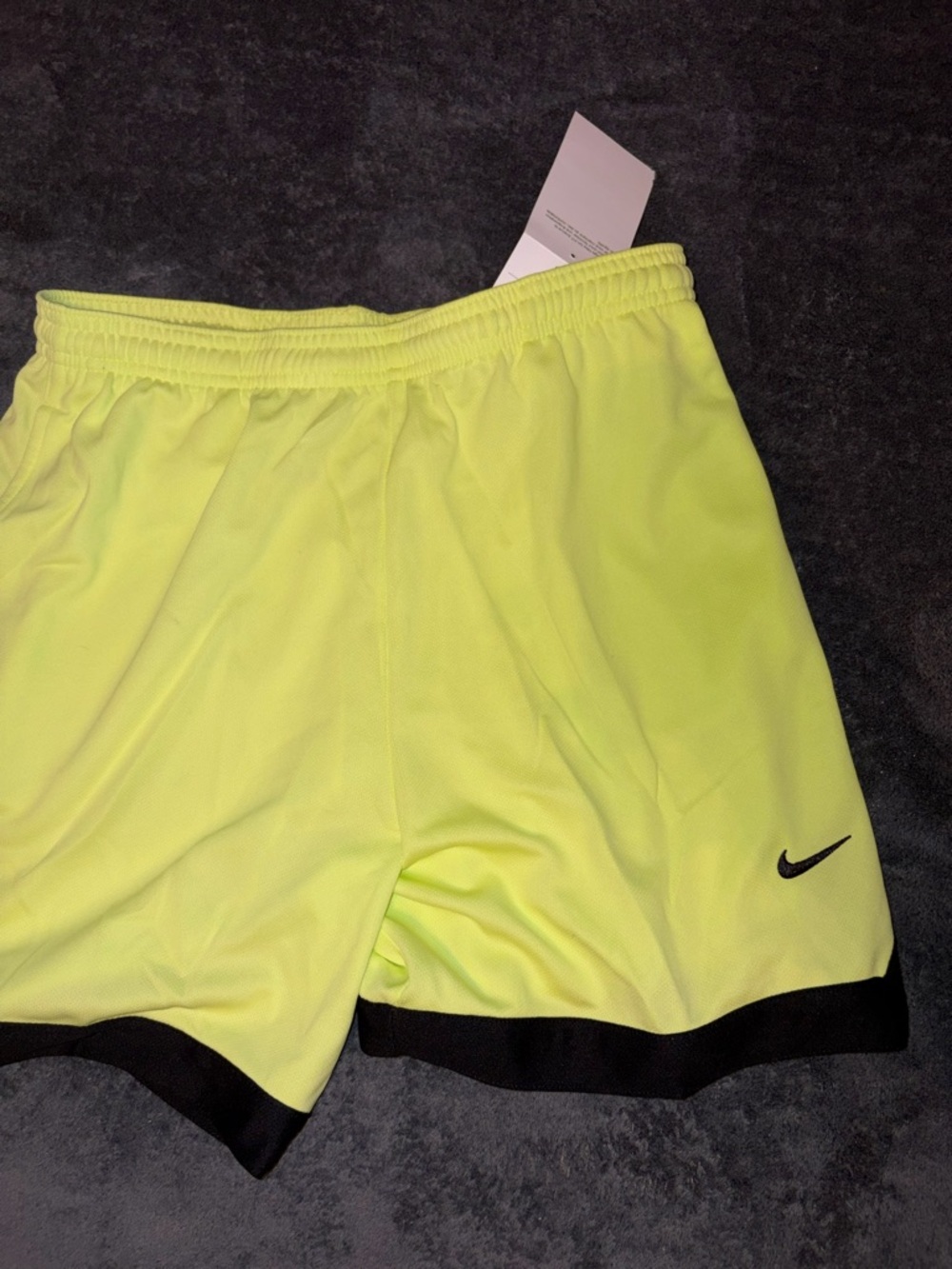 Nike Boy’s Neon Yellow Athletic Shorts with Black Trim